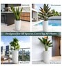 Marble White German Polymer Tall Round Planter Tpc 14 Inch