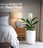 White German Polymer Tall Round Planter Tpc 14 Inch