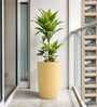 Beige German Polymer Tall Round Planter Tpc 18 Inch