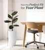 Marble White German Polymer Tall Round Planter Tpc 18 Inch