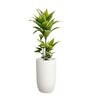 White German Polymer Tall Round Planter Tpc 18 Inch