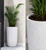 Marble White German Polymer Tall Round Planter Tpc 24 Inch