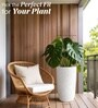 Marble White German Polymer Tall Round Planter Tpc 24 Inch