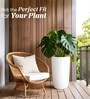 White German Polymer Tall Round Planter Tpc 24 Inch