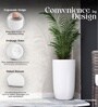 White German Polymer Tall Round Planter Tpc 24 Inch