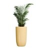 Beige German Polymer Tall Round Planter Tpc 30 Inch