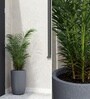 Grey German Polymer Tall Round Planter Tpc 30 Inch