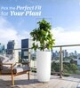 White German Polymer Tall Round Planter Tpc 30 Inch