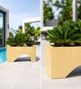 Beige German Polymer Rectangular Planter Uctr 24 Inch