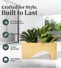 Beige German Polymer Rectangular Planter Uctr 24 Inch