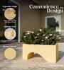 Beige German Polymer Rectangular Planter Uctr 24 Inch