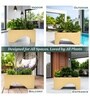 Beige German Polymer Rectangular Planter Uctr 24 Inch