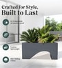 Grey German Polymer Rectangular Planter Uctr 24 Inch