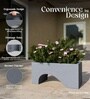 Grey German Polymer Rectangular Planter Uctr 24 Inch
