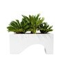 Marble White German Polymer Rectangular Planter Uctr 24 Inch