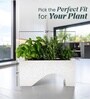 Marble White German Polymer Rectangular Planter Uctr 24 Inch