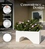 White German Polymer Rectangular Planter Uctr 24 Inch