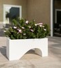 White German Polymer Rectangular Planter Uctr 24 Inch