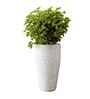 Marble White German Polymer Tall Round Planter Vnr 24 Inch