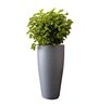 Grey German Polymer Tall Round Planter Vnr 30 Inch