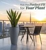 Grey German Polymer Tall Round Planter Vnr 30 Inch