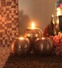 Brown Metal Table Tea Light Holder