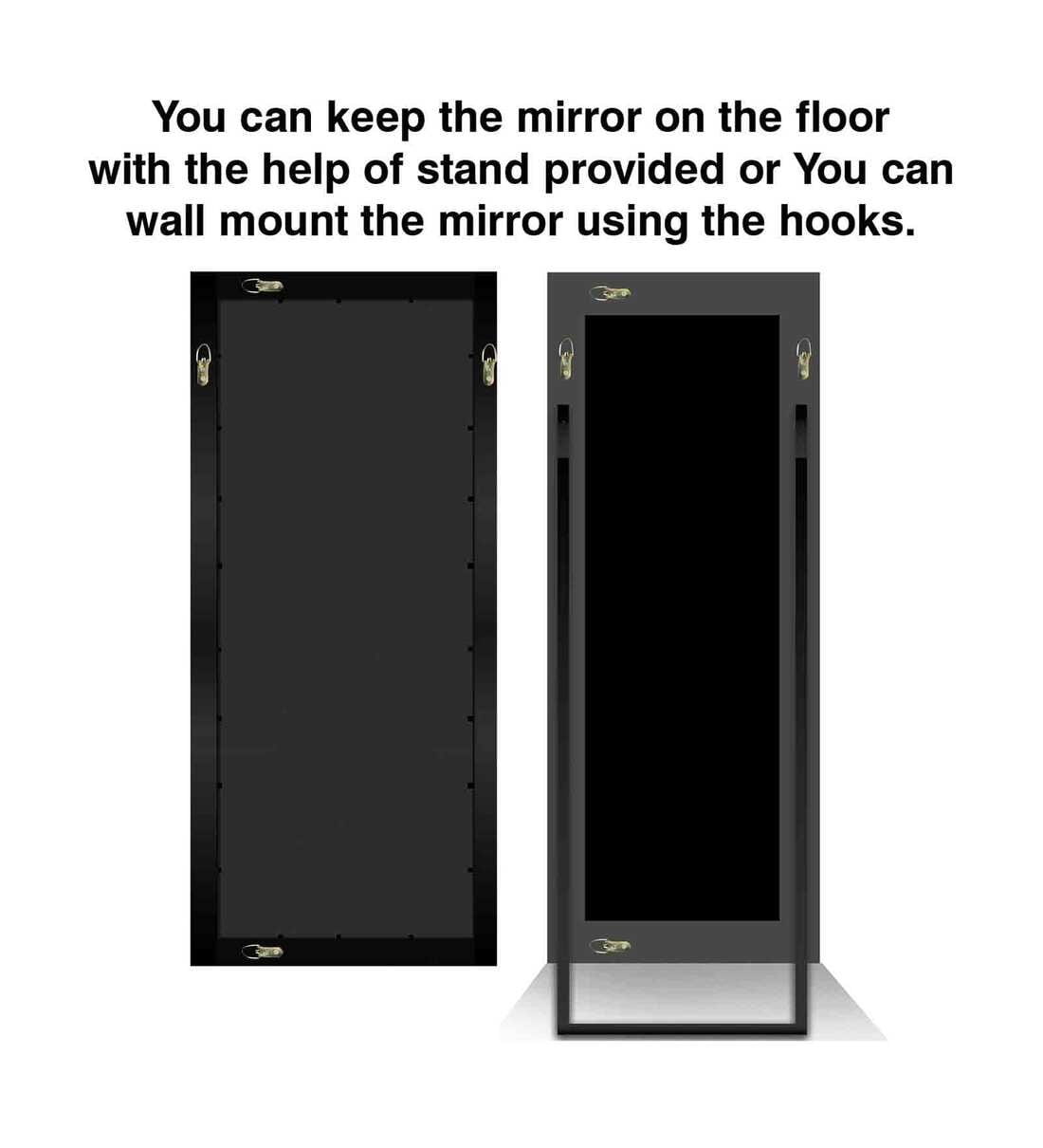 Buy Cream Glass Art Floor Mirror Online Floor Mirrors Mirrors
