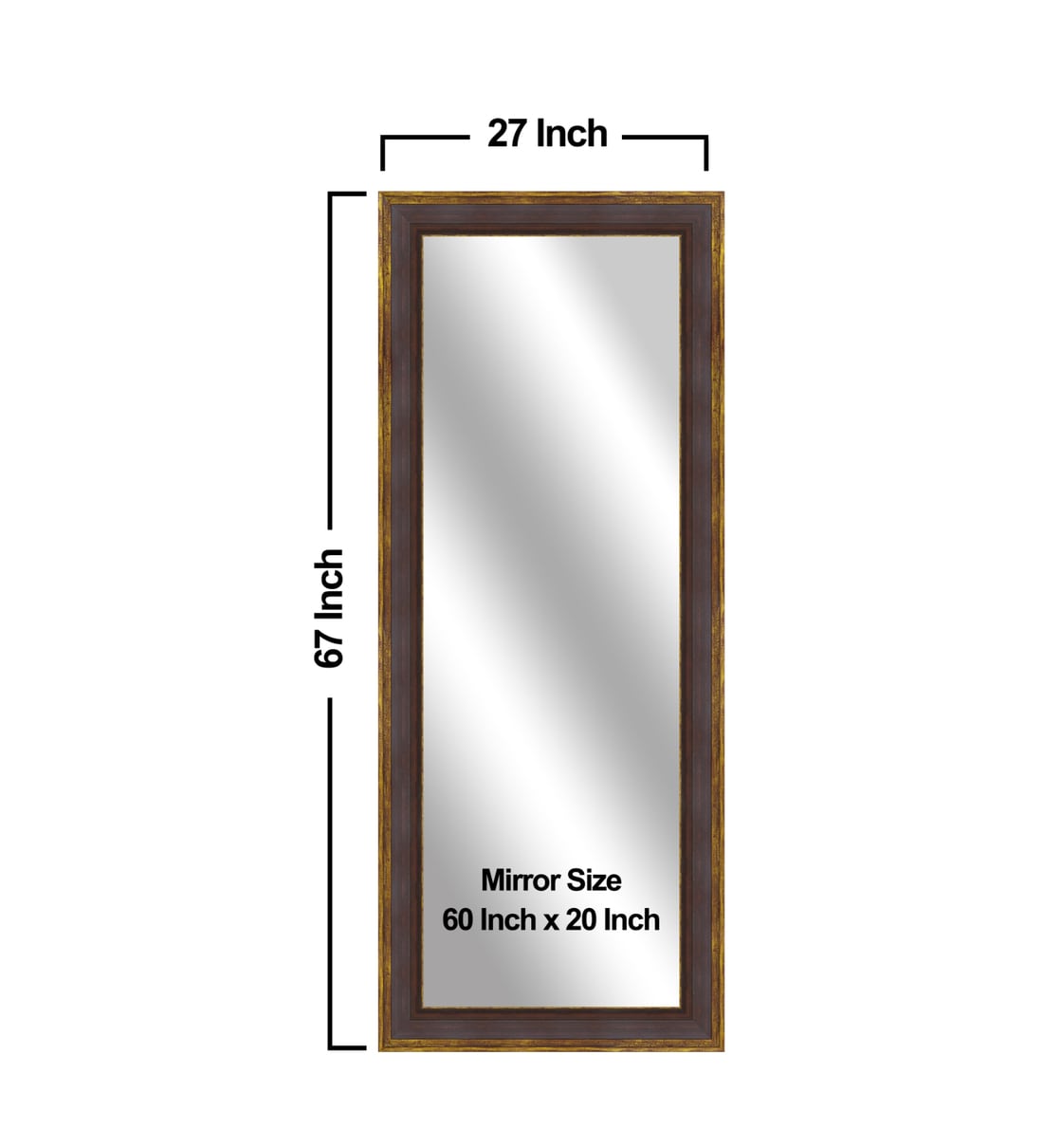 Buy Framed Rectangular Full Length Decorative Wall Mirror By Elegant