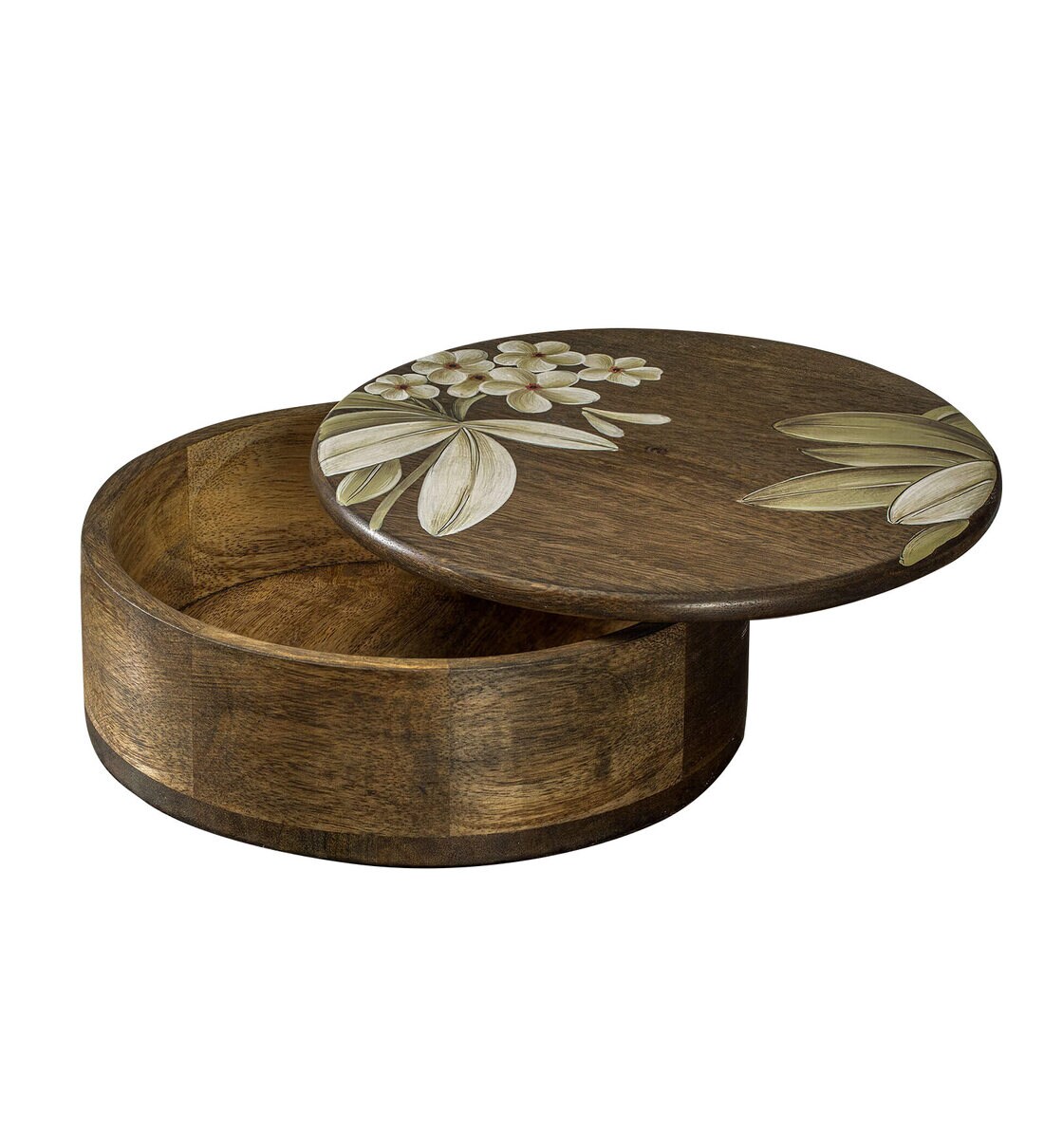 Buy Frangipani Wooden Roti Serving Box by Ellementry Online