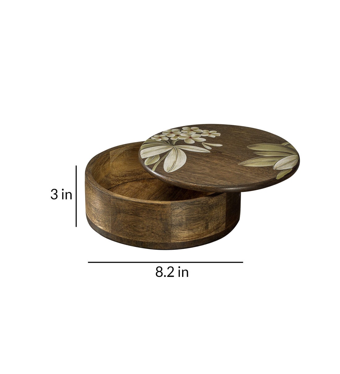 Buy Frangipani Wooden Roti Serving Box by Elementry Online Serving