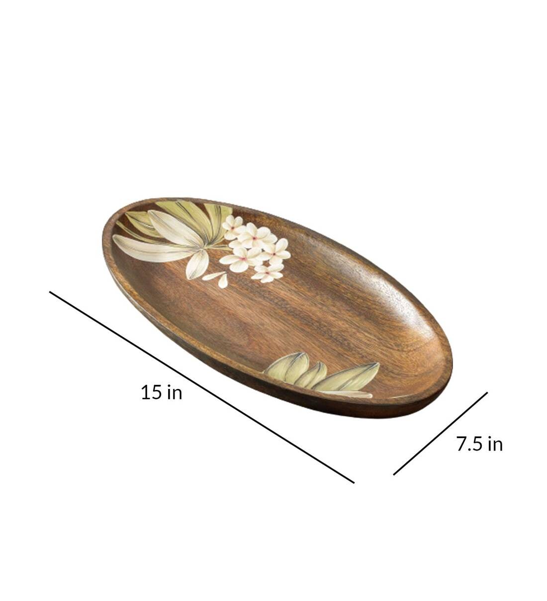 Buy Frangipani Wooden Serving Platter by Ellementry Online Appetizer
