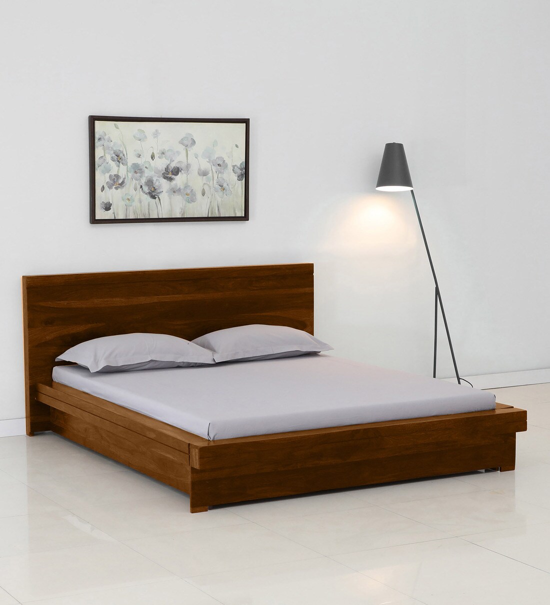 Buy Frankfurt Sheesham Wood King Size Bed In Scratch Resistant Rustic