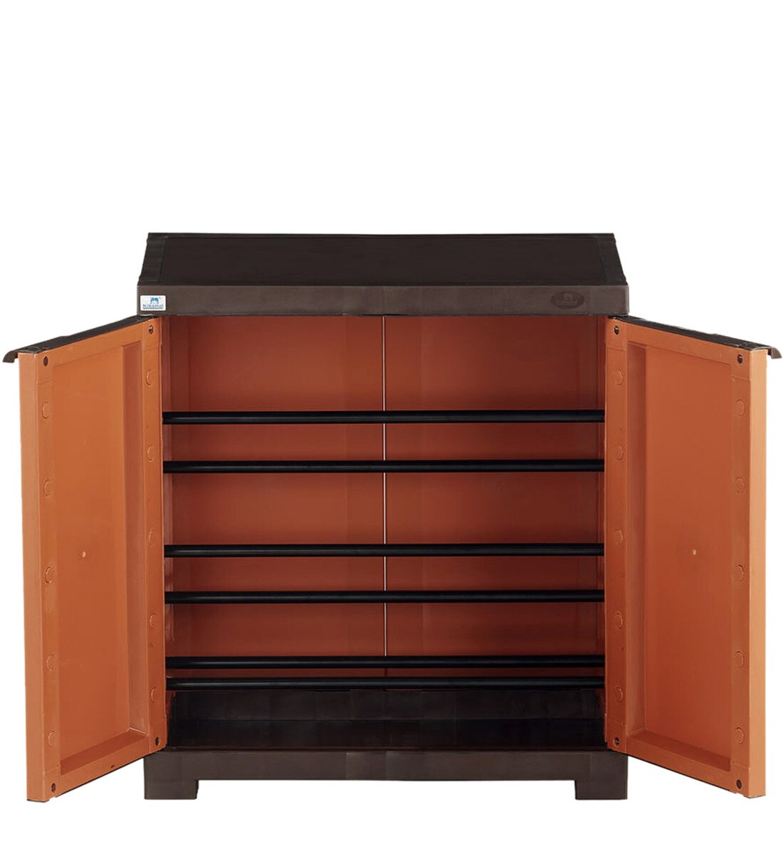 Buy Freedom Plastic Shoe Cabinet in Rust & Brown Finish Online - Shoe ...