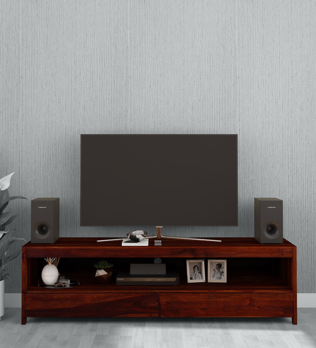 Buy Freemont Solid Wood TV Console for TVs up to 70\ In Honey Oak