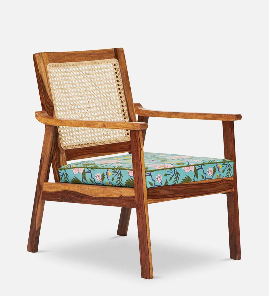 Buy French Rattan Arm Chair in Spring Bloom Print by Chumbak Online