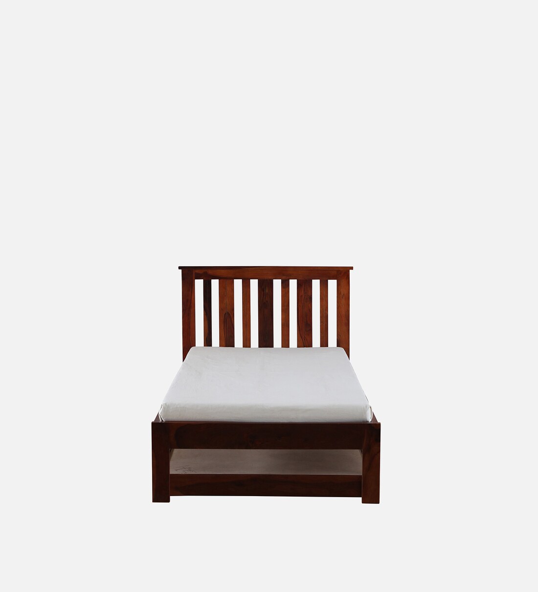 Buy Freya Sheesham Wood Single Bed In Honey Oak Finish With Trundle
