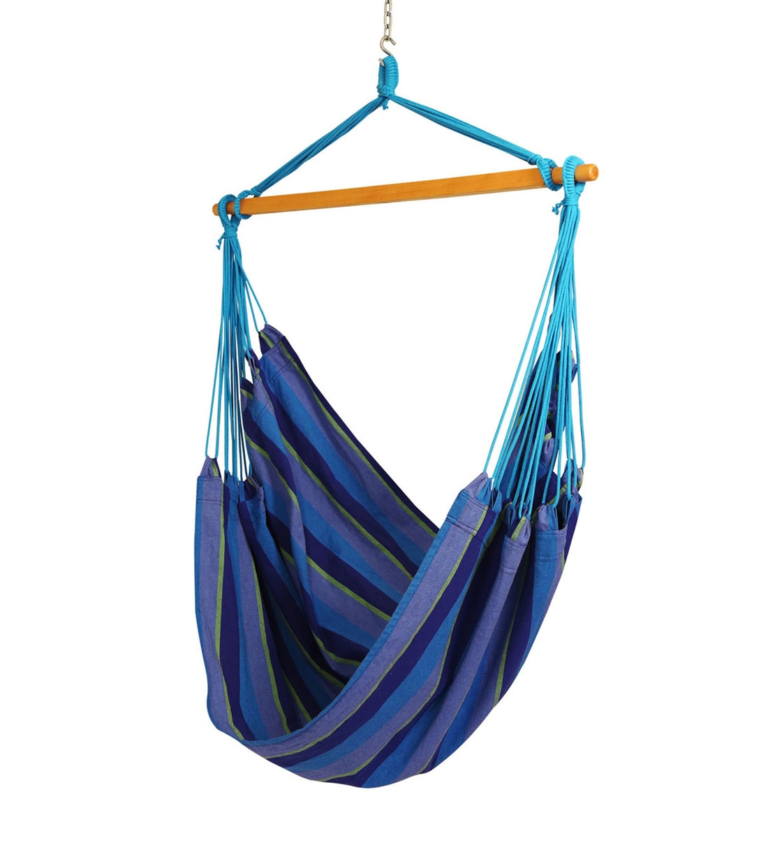 Buy Striped XL Swing Chair in Ocean Blue Colour by Hang it Online