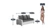 Frankfurt 3 Seater Sofa in Grey Colour