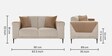 Franklin Fabric 2 Seater Sofa in Beige Colour