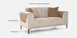Franklin Fabric 2 Seater Sofa in Beige Colour