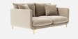 Frejol Velvet 2 Seater Sofa In Cream Colour