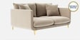 Frejol Velvet 2 Seater Sofa In Cream Colour