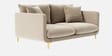 Frejol Velvet 2 Seater Sofa In Cream Colour