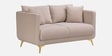 Frejol Velvet 2 Seater Sofa In Cream Colour