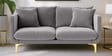 Frejol Velvet 2 Seater Sofa In Grey Colour