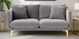 Frejol Velvet 2 Seater Sofa In Grey Colour