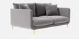 Frejol Velvet 2 Seater Sofa In Grey Colour