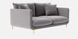 Frejol Velvet 2 Seater Sofa In Grey Colour