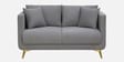 Frejol Velvet 2 Seater Sofa In Grey Colour