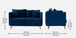 Frejol Velvet 2 Seater Sofa In Navy Blue Colour